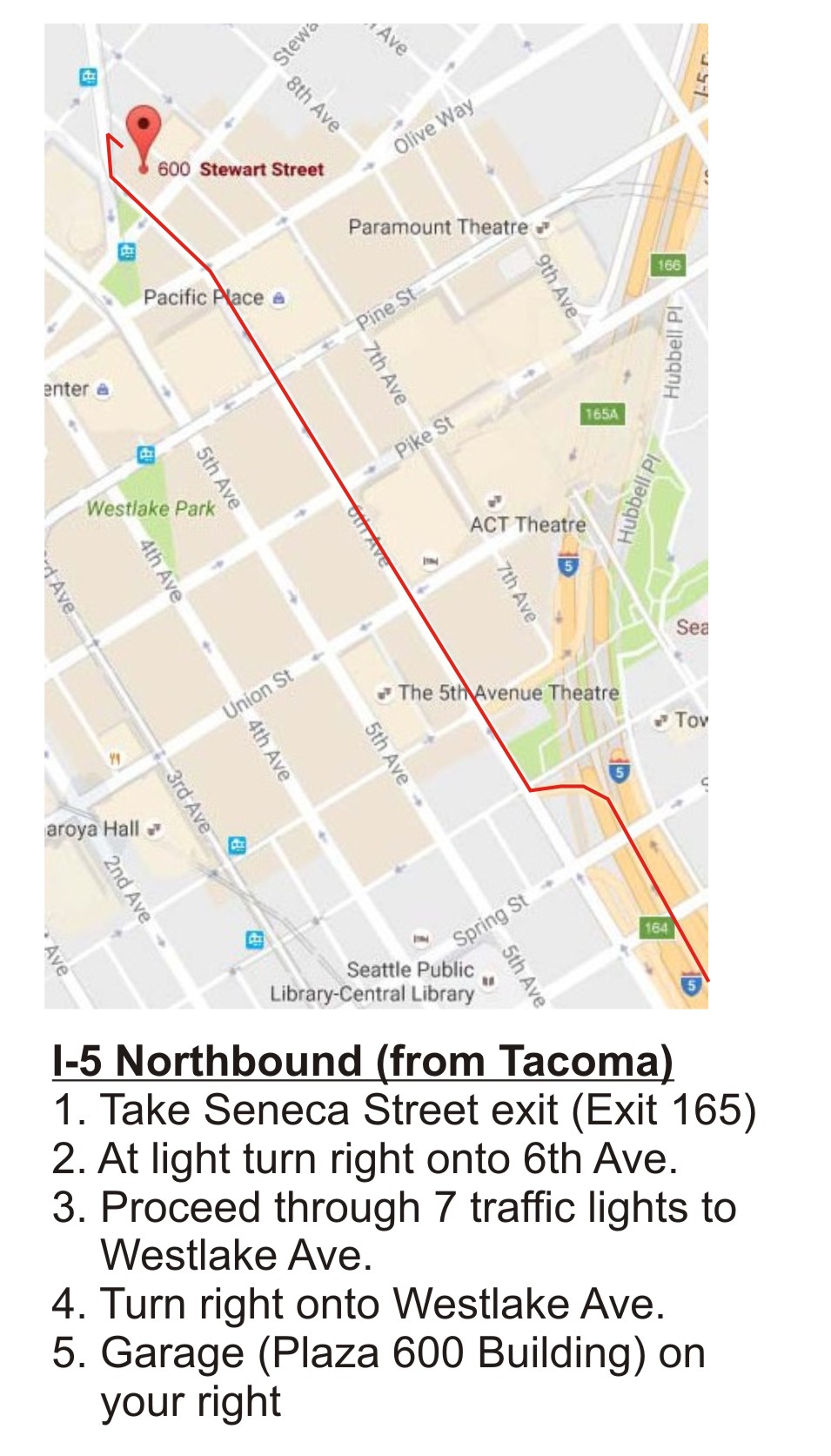 Map - I5 Northbound